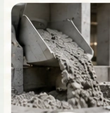 Concrete containing qualified cementitious material during placement, from approved V2 reference