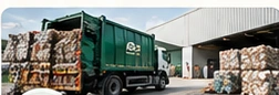 Original V2 composition of a collection vehicle and recovered material bales